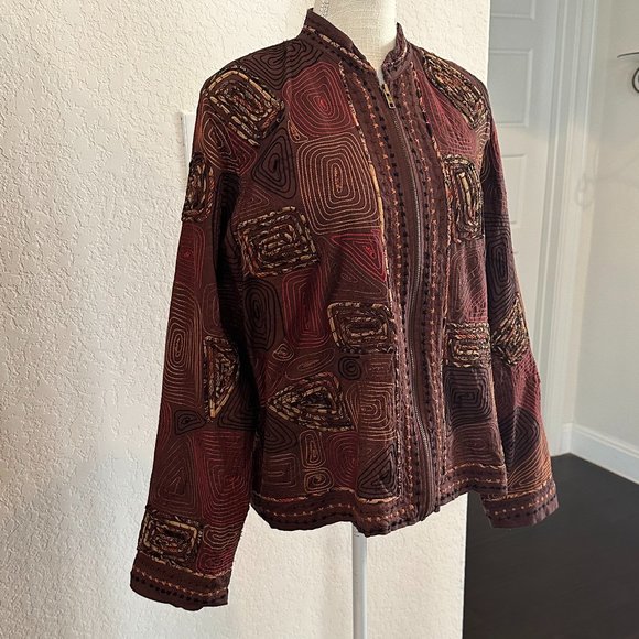 KEREN HART Vintage Boho Jacket Large - Picture 2 of 12